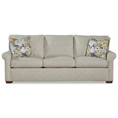 Casual 89" Sofa with Sock Rolled Arms